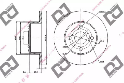 Тормозной диск DJ PARTS BD1985